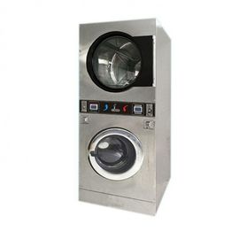 Steam Coil Industrial Washer Dryer Machines Double Stackable Space Saving